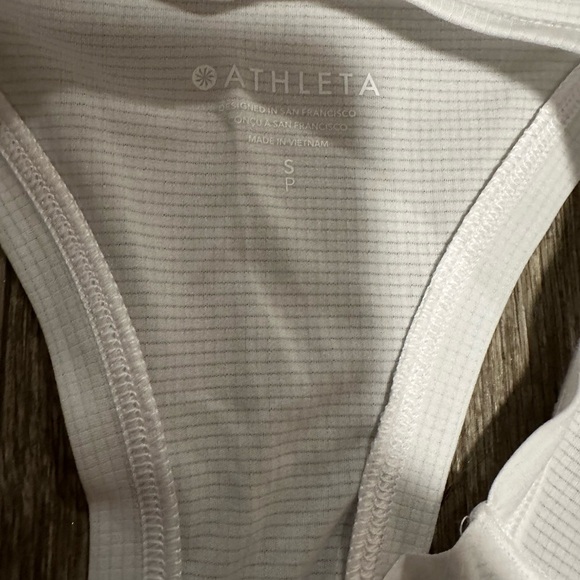 Athleta White Grid-Texture Tank - Picture 3 of 6